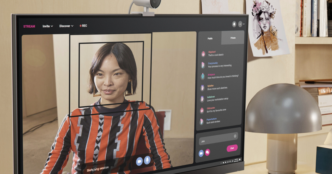 La Webcam HP 950 offre un angle de vision large (jusqu’à 103°) et un capteur haute performance 4K.