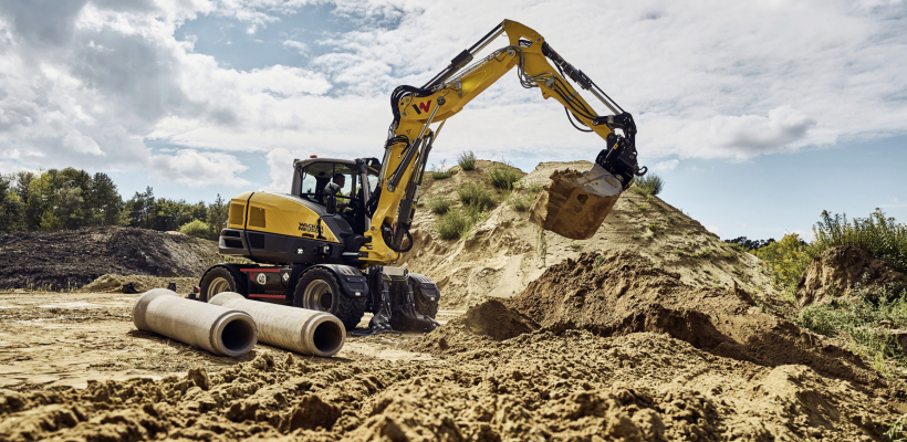 La pelle sur pneus sera exposée sur le stand de Wacker Neuson à Bauma 2022.