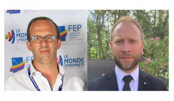Antonio Pereira, président du GEIQ Propreté Loire & Bretagne, et Mickaël Athimon, président du GEIQ Propreté Centre & Maine.