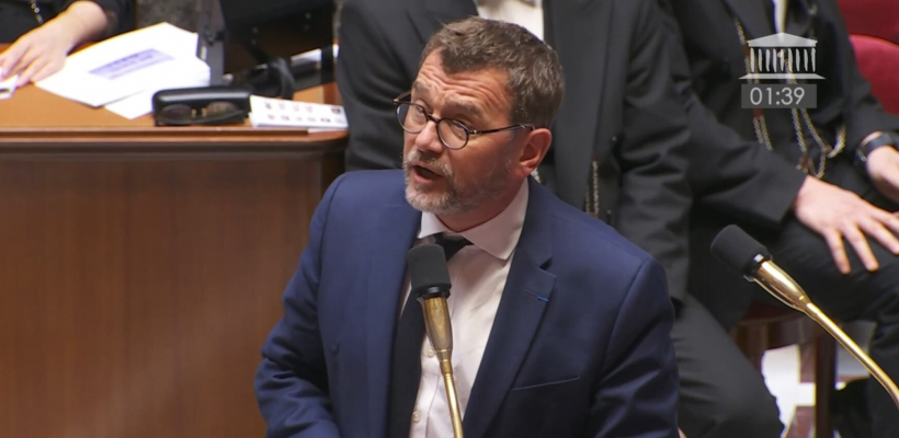 <p>Olivier Klein, ministre en charge du Logement, lors de la séance de questions au gouvernement à l&amp;#039;Assemblée nationale, le 11 avril 2023</p>