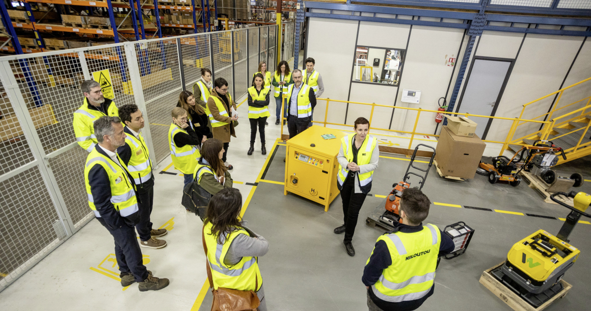 <p>Les dirigeants de Kiloutou en pleine présentation de la gamme Impakt à la presse.</p>