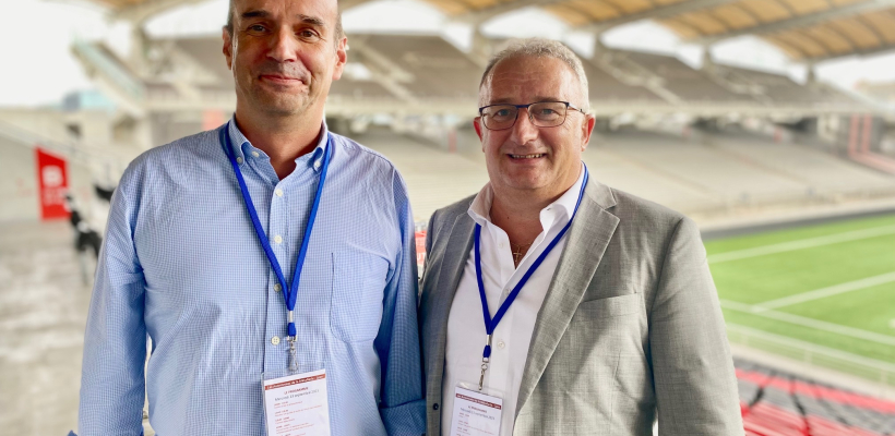 Richard Gros, président des métalliers du Rhône et Christophe Bonhomme, président de l'Union des métalliers. 