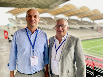 Richard Gros, président des métalliers du Rhône et Christophe Bonhomme, président de l'Union des métalliers. 