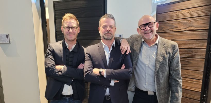 Charles Creton, directeur marketing et digital, Cédric Juliard, directeur général, et Jean-Gabriel Creton, président d'Euradif.