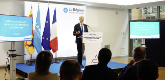 Laurent Wauquiez le 8 mars 2024, pour les annonces sur le fonds Oser