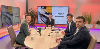 De gauche à droite : Audrey Miclard,  Jean-Noël Onfield, Cédric Conrad et Sébastien Nicolle. 