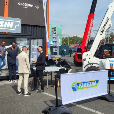 Le stand du Groupe Labrosse à Intermat.