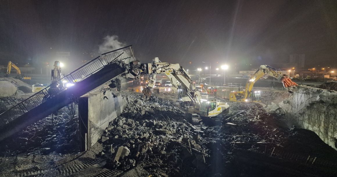 Dans le cadre de l'élargissement de l'A57, l'échangeur de la Valette Centre (n°3) / Tombadou a été déconstruit pour laisser place à nouvelle ouvrage, déjà construit.