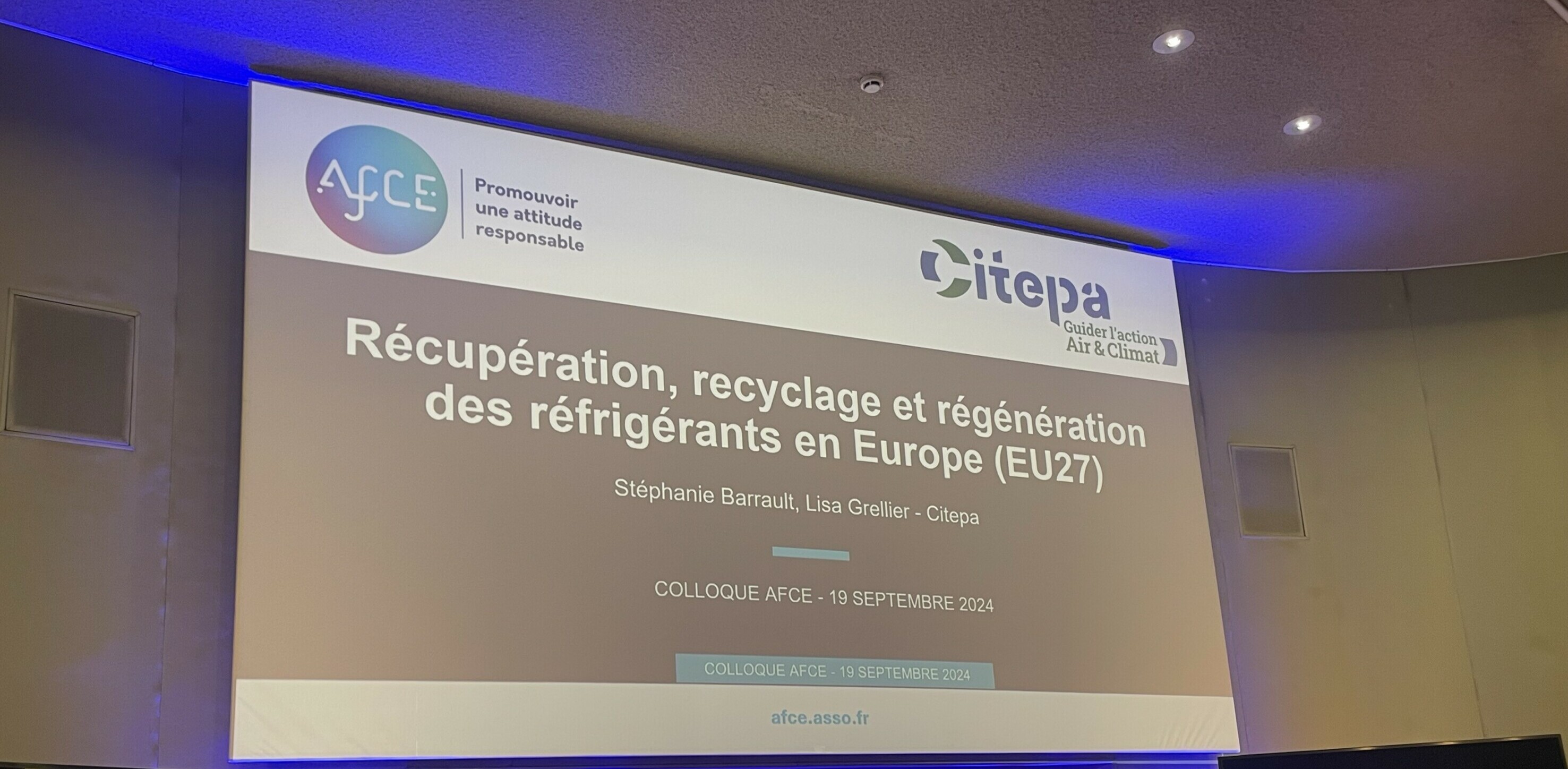 Stéphanie Barrault du Citepa a présenté l'étude européenne lors du colloque AFCE du 19 septembre 2024.