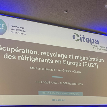 Stéphanie Barrault du Citepa a présenté l'étude européenne lors du colloque AFCE du 19 septembre 2024.