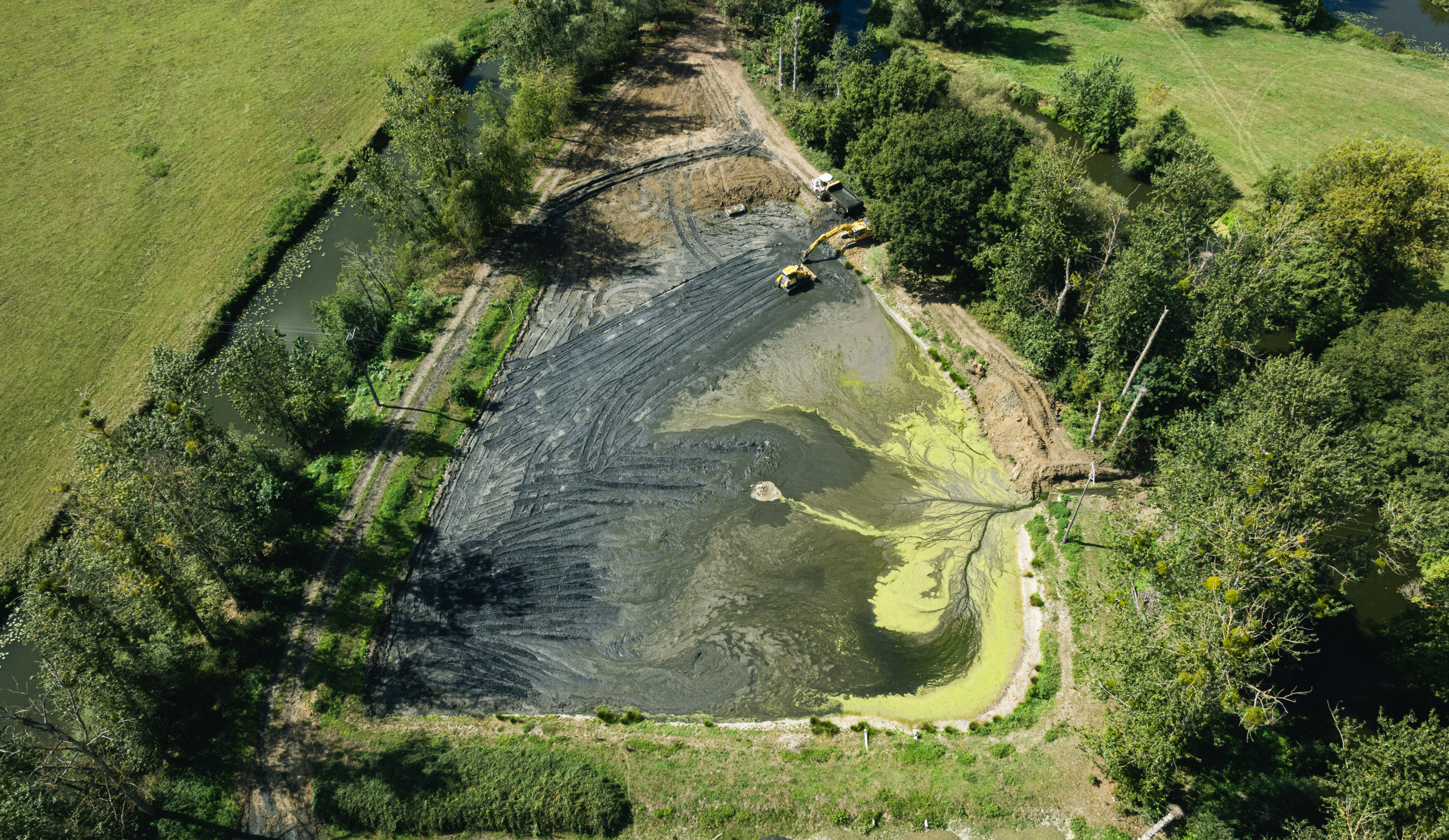 En friche depuis 2017, la station de lagunage de Harskirchen comprenaient trois bassins destinés à l’épuration naturelle des eaux usées. Depuis mi-août, des travaux d’aménagement visent à rendre ces espaces à la faune et à la flore.