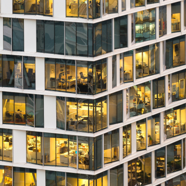 Façade d'immeuble de bureaux