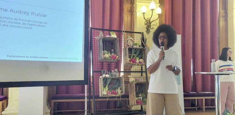Audrey Pulvar, adjointe en charge de l'alimentation durable, de l'agriculture et des circuits courts.