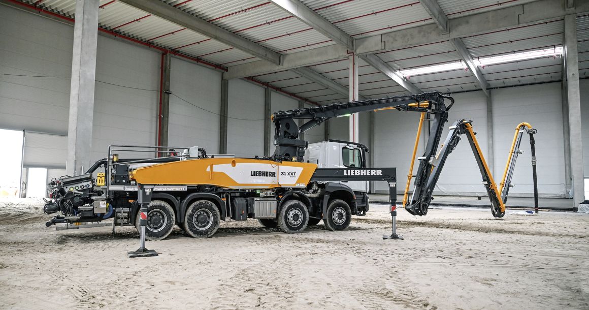 Les pompes automotrices d'une trentaines mètres, comme cette 31 XXT de Liebherr, restent les modèles les plus populaires en France.