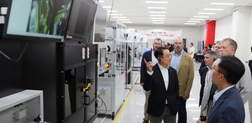 Le centre de R&D d'Anyang en Corée du Sud travaille à la conception de systèmes de batteries destinés aux engins de chantier.