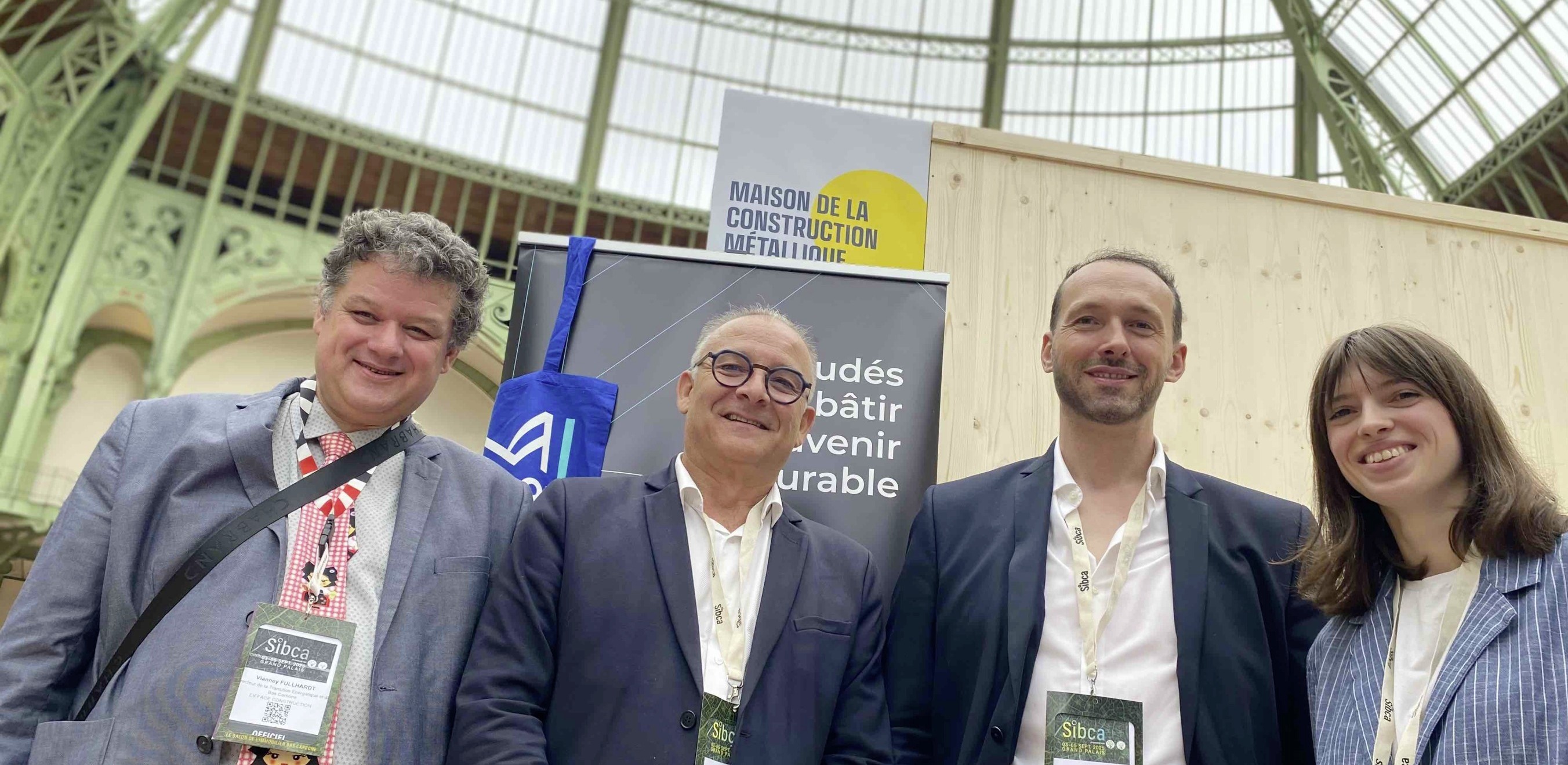 Vianney Fullhardt (Eiffage Construction), Philippe Herbulot (CTICM), Günther Peres (GCC Extens) et Justine Desgoutte (MCM). 