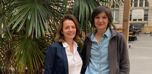 De gauche à droite : Marie-Pierre Morel et Vanessa Krycève, veulent promouvoir la Cantine Humaniste auprès des entreprises.
