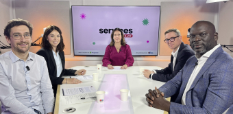 Antoine Dupont (Ademe), Maud Herbreteau (La Pyrénéenne), Guillaume Bourger (Atalian), Momar Mbaye (Senef) et Séverine Wilson (Services)