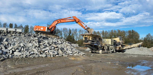 Le site d'Eiffage Route à Blainville-sur-Orne accueille 40 000 t de déchets inertes du BTP par an.