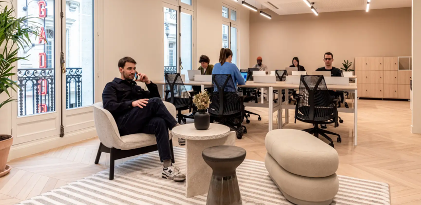 Plateau dans l'espace Morning Bourse, dans le 2e arrondissement de Paris