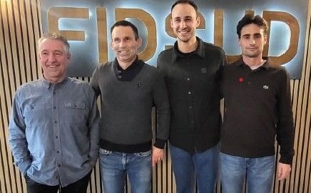 Ludovic Girard, Louis Meynier (MG Fermetures), Maxime Duponchel (Portalp) et Maël Vallet (MG Fermetures).