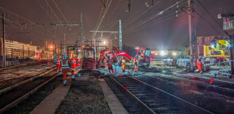 La préparation de la bascule a nécessité 400 000 h de travaux. 