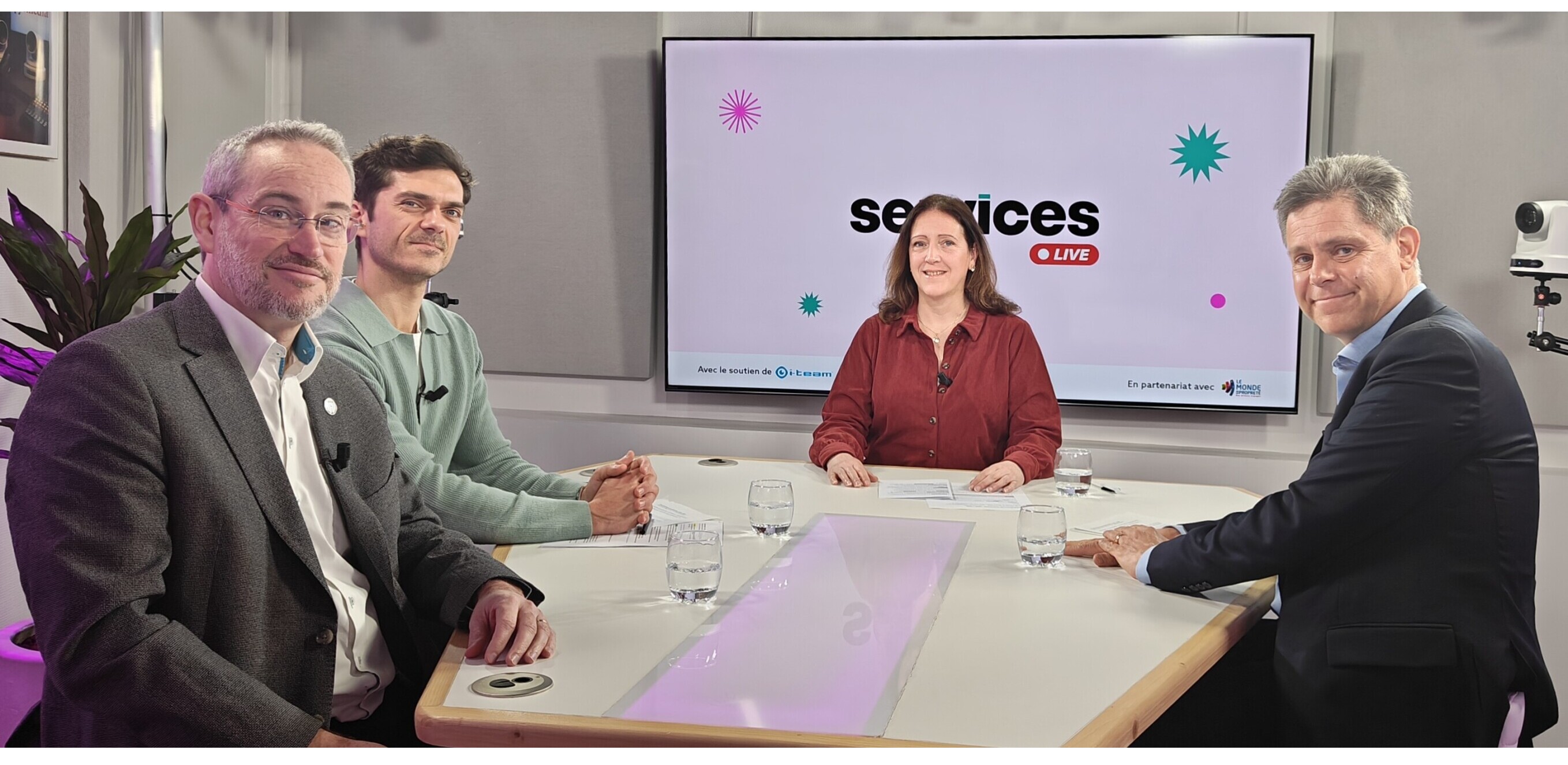 Jean-Baptiste Faucher (i-team), Clément Llehi (Makko), Christophe Tollnert (GSF) et Séverine Wilson (Services)