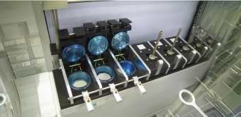 Figure 4. Principe et mesure des COV d'un revêtement de sol pour salle propre. Le test est effectué à 23 °C.