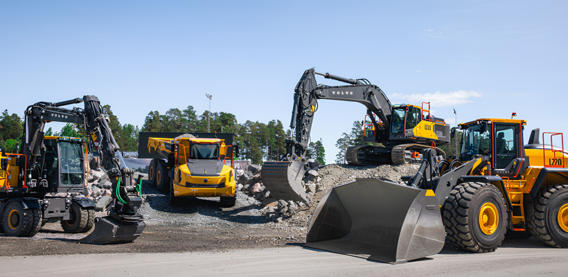 Durant les Volvo Days, le constructeur a notamment mis en avant des machines lourdes et d'engins électriques. 