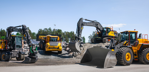 Durant les Volvo Days, le constructeur a notamment mis en avant des machines lourdes et d'engins électriques. 