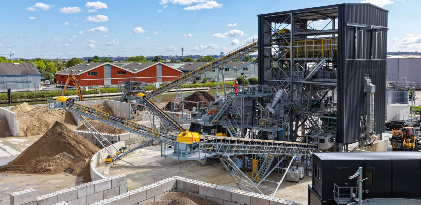L'installation de Bonneuil-sur-Marne peut produire quatre factions de granulats à partir de déblais. 
