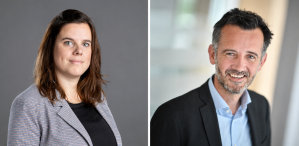 Marie Bessières, vice-présidente de la CAMD et directrice générale de Bouygues Construction Matériel, et Olivier Colleau, président de la CAMD et président exécutif du Groupe Kiloutou.